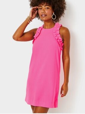 EUC Lilly Pulitzer Women’s Kaliee Pink Ruffle Dress